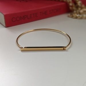 Simply Mahari Jewelry - Gold Tone Flat Bar Bracelet Simply Mahari Jewelry - Gold Tone Flat Bar Bracelet